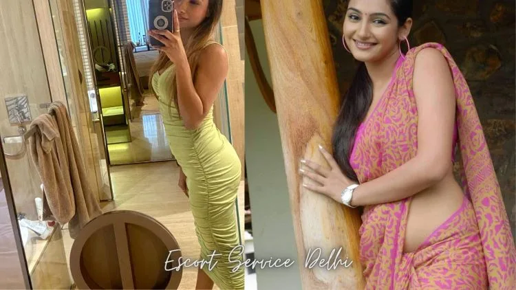 2 girls Working With Indian Call Girls 1 wearing a Saree And 1 wear dress
